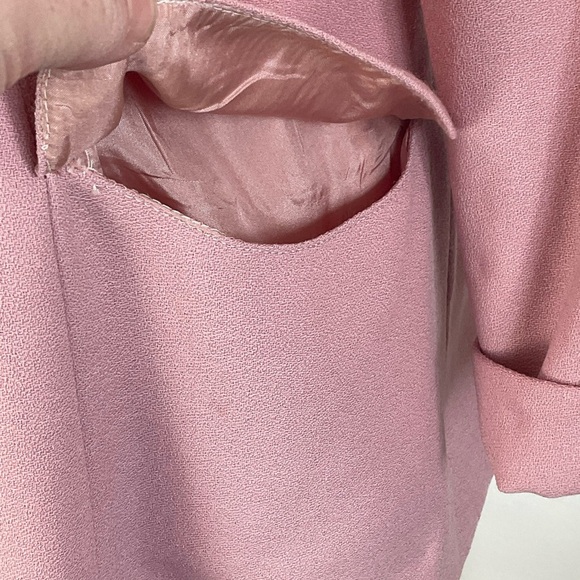 OKW Blazer Pink Wool Luxury Button Down Lightweight Boutique Size Medium - Picture 6 of 12